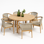 CirqueHaven Round Patio Dining Ensemble