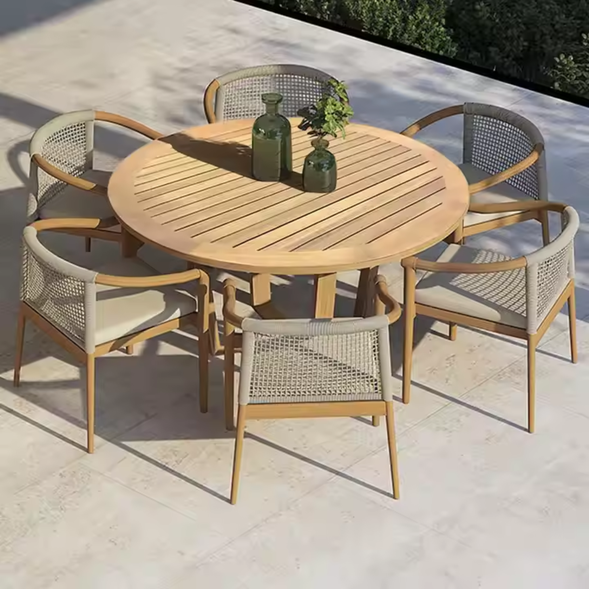 CirqueHaven Round Patio Dining Ensemble