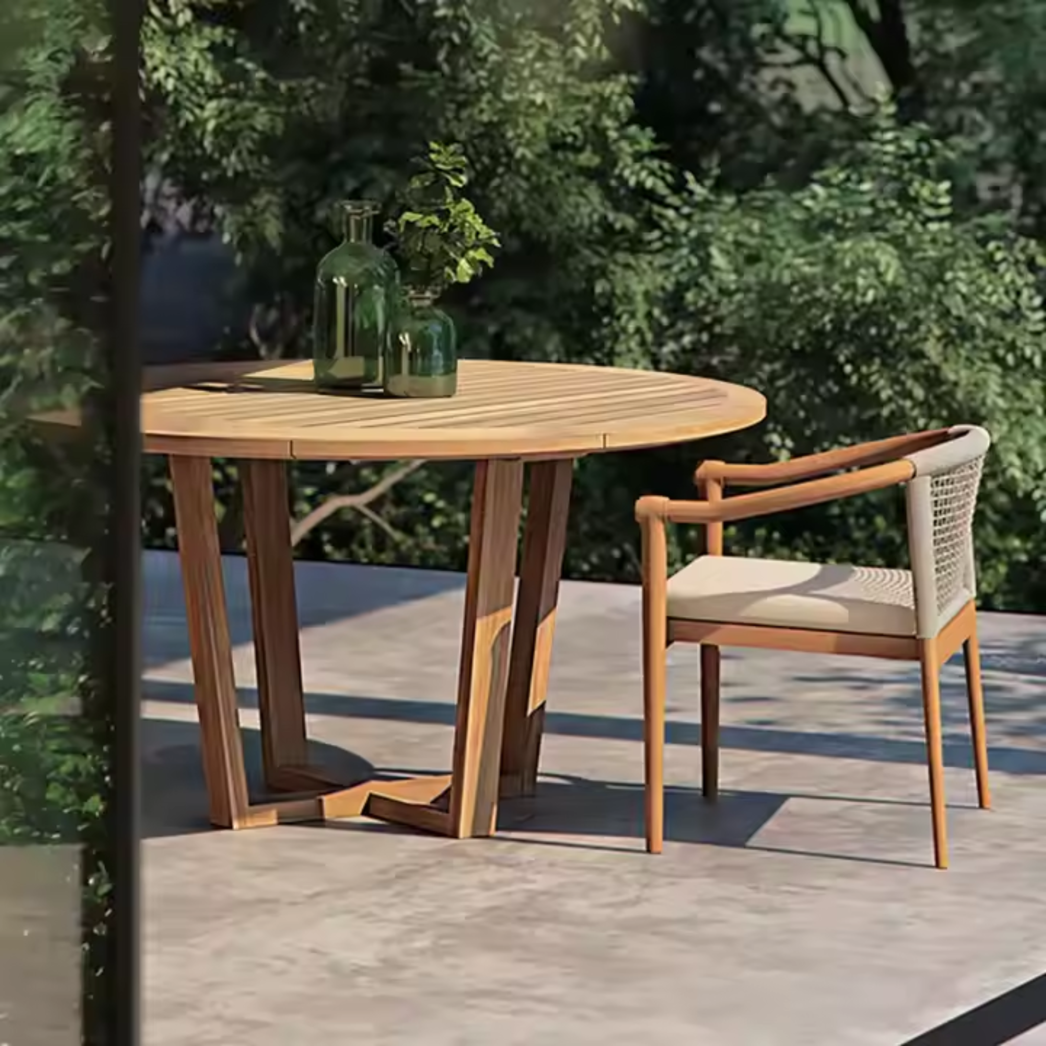 CirqueHaven Round Patio Dining Ensemble
